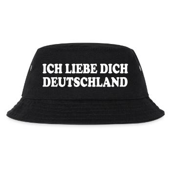 ich liebe dich deutschland - Kinder Bucket Hat - Schwarz - Vorne