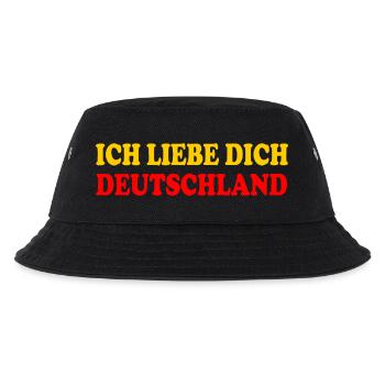 ich liebe dich deutschland - Kinder Bucket Hat - Schwarz - Vorne