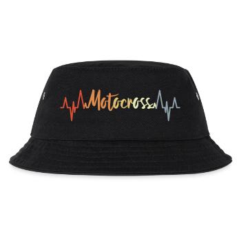 Motocross Cardiogram Vintage - Kids’ Bucket Hat - black - Front