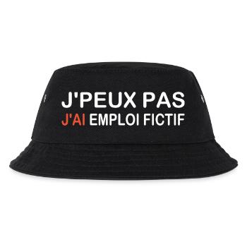 Ich kann nicht, ich habe einen fiktiven Job - Kinder Bucket Hat - Schwarz - Vorne