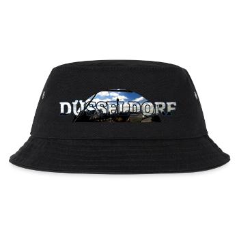Düsseldorf modern halbtransparent rund Mai - Kinder Bucket Hat - Schwarz - Vorne