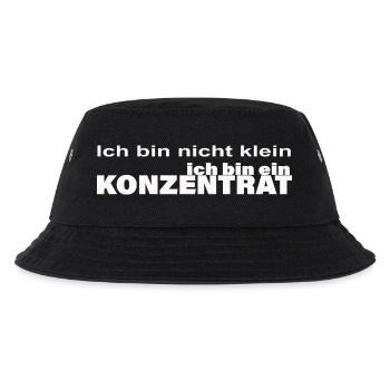 KONZENTRAT - Kinder Bucket Hat - Schwarz - Vorne
