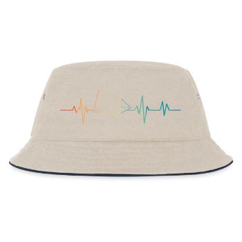 Retro Heartbeat Prism - Kids’ Bucket Hat - ecru/navy - Front