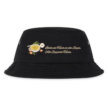 Soup Love // Illustration - Kids’ Bucket Hat - black - Front
