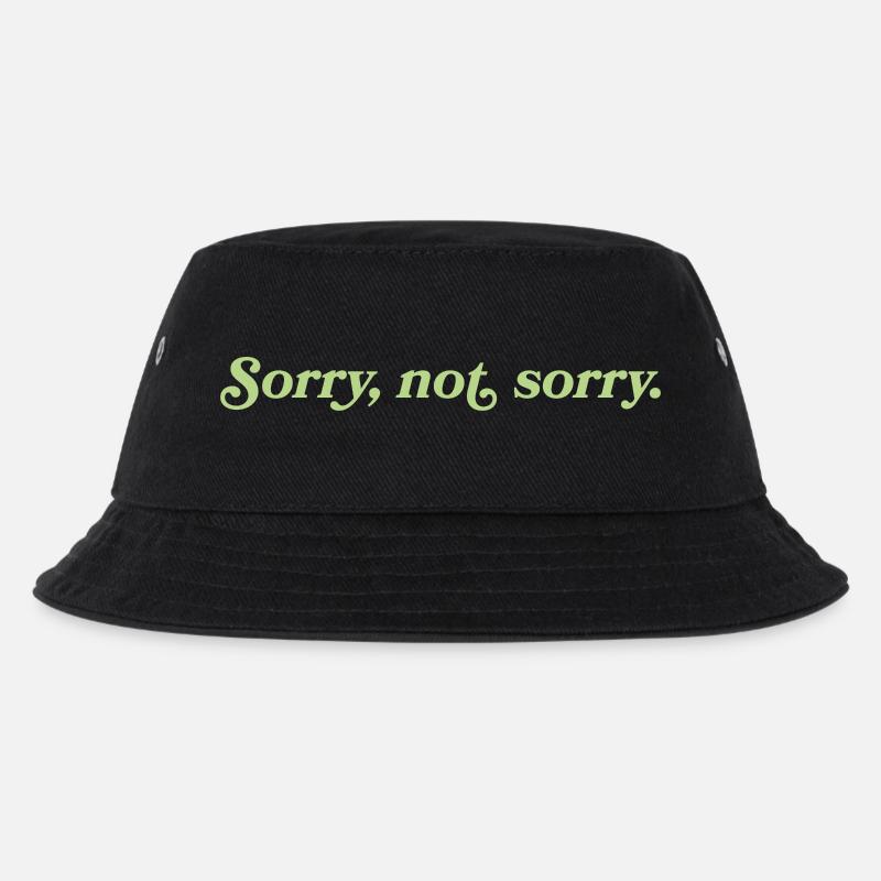 Sorry, not sorry – Freche Attitude - Kinder Bucket Hat - Schwarz