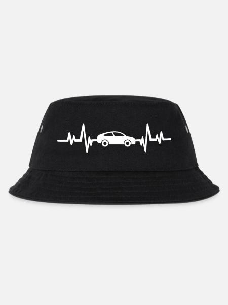 Heartbeat car - Kids’ Bucket Hat - black