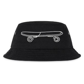 Skateboard Skizze - Kinder Bucket Hat - Schwarz - Vorne
