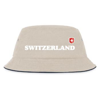 Schweiz - Kinder Bucket Hat - Natur/Navy - Vorne