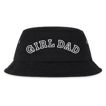 Girl Dad Vater einer Tochter Papa Vatertag - Kinder Bucket Hat - Schwarz - Vorne