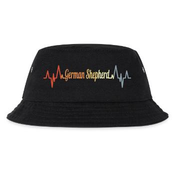 Schäferhund Pulsschlag - Kinder Bucket Hat - Schwarz - Vorne