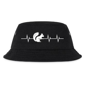 Heartbeat of a Squirrel - Kinder Bucket Hat - Schwarz - Vorne