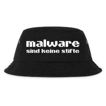 Malware is not pens - Kids’ Bucket Hat - black - Front