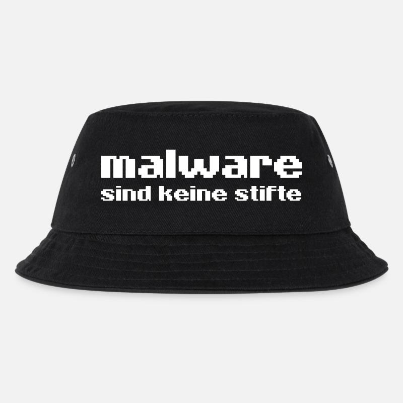 Malware sind keine Stifte - Kinder Bucket Hat - Schwarz