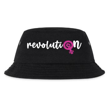 Revoluti♀n – Frauenpower - Kinder Bucket Hat - Schwarz - Vorne
