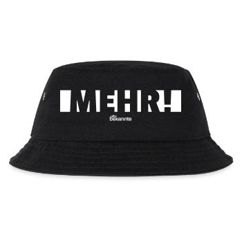 "Mehr!" Alte Bekannte (für dunkle Artikel) - Kinder Bucket Hat - Schwarz - Vorne