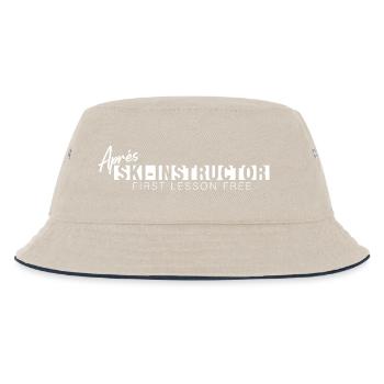 Après Ski Instructor – Motif - Kids’ Bucket Hat - ecru/navy - Front