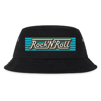 Rock 'N' Roll Retro Typography Logo - Kids’ Bucket Hat - black - Front