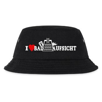 Schwimmmeister Liebe Bademeister Herz - Kinder Bucket Hat - Schwarz - Vorne