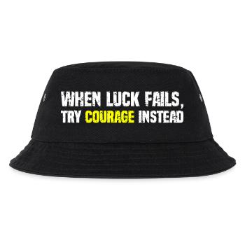 Mut über Glück Typografie - Kinder Bucket Hat - Schwarz - Vorne