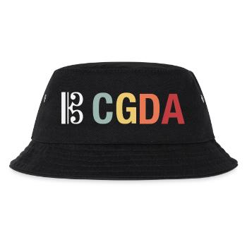CGDA viola tuning string musician retro - Kids’ Bucket Hat - black - Front