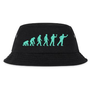Fortschrittliche Evolutionssilhouette - Kinder Bucket Hat - Schwarz - Vorne