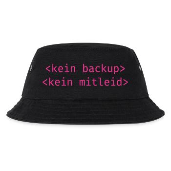 No Backup No Mercy - Kein Backup Kein Mitleid - Kinder Bucket Hat - Schwarz - Vorne