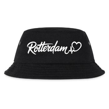 Rotterdam Herzschlag Niederlande - Kinder Bucket Hat - Schwarz - Vorne