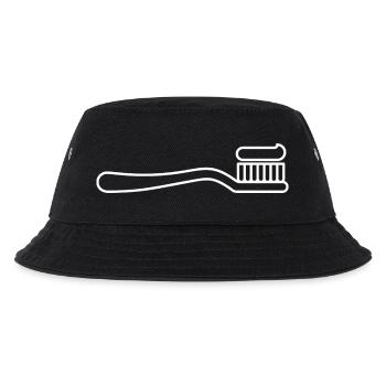 Toothbrush, Dentist, Brushing Teeth - Kids’ Bucket Hat - black - Front