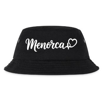Menorca Herzschlag Spanien - Kinder Bucket Hat - Schwarz - Vorne