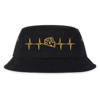  Käse Herzschlag Geschenk für Käseliebhaber - Kinder Bucket Hat - Schwarz - Vorne