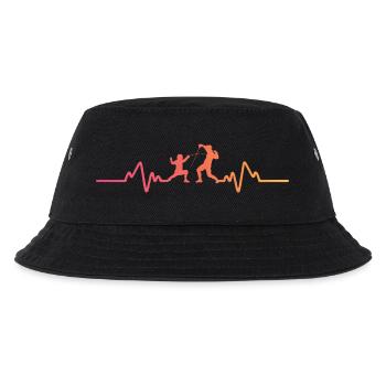 Sunset Heartbeat Fencing - Kids’ Bucket Hat - black - Front