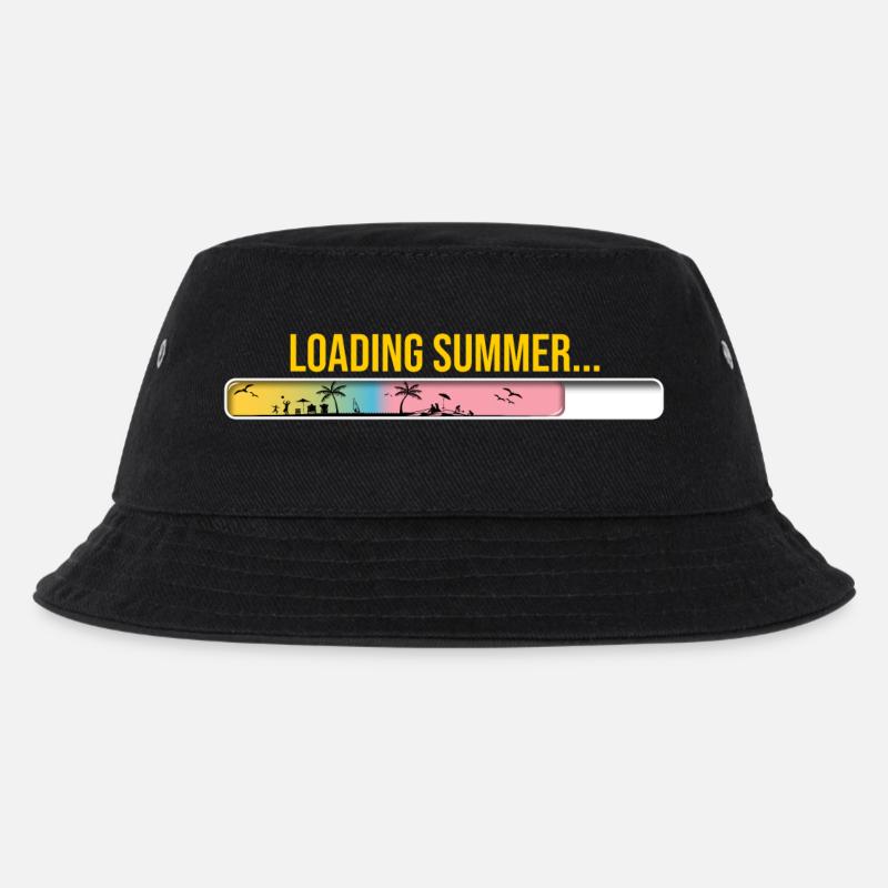 Sommer Ladebalken - Kinder Bucket Hat - Schwarz