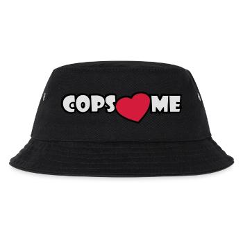 COPS LOVE ME - Kinder Bucket Hat - Schwarz - Vorne
