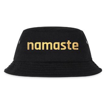 Namaste Gold Yoga Méditation Citation Minimaliste - Bob Enfant - noir - Devant