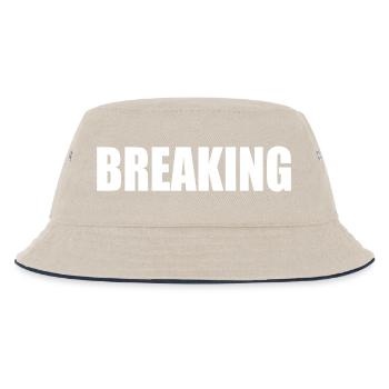breaking - Kinder Bucket Hat - Natur/Navy - Vorne