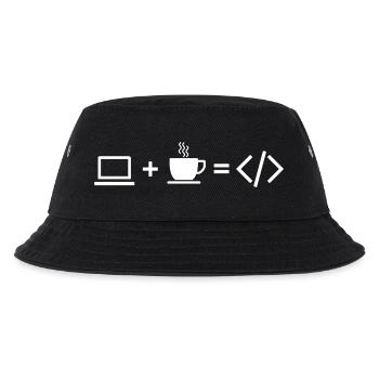 Kaffee und Informatik - Kinder Bucket Hat - Schwarz - Vorne