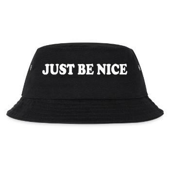 Just be nice - Kinder Bucket Hat - Schwarz - Vorne