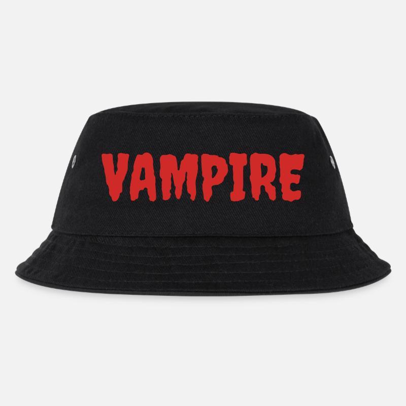 Vampir Silhouette Kunst T-Shirt Design - Kinder Bucket Hat - Schwarz