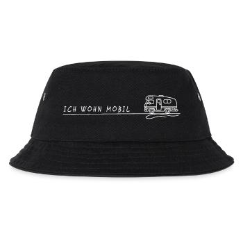 ich wohn mobil sprüche Camping camper wohnmobil - Kinder Bucket Hat - Schwarz - Vorne