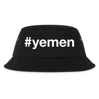 YEMEN Hashtag Jemen - Kinder Bucket Hat - Schwarz - Vorne