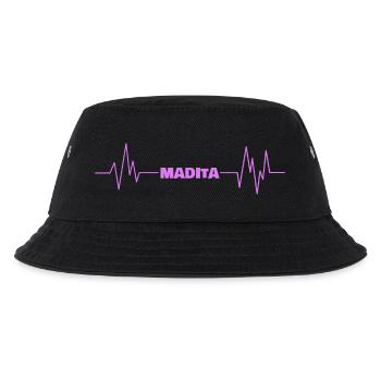 Vorname Madita - Kinder Bucket Hat - Schwarz - Vorne