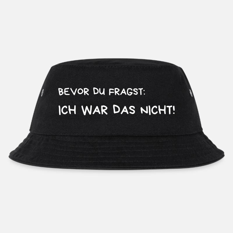 BEVOR DU FRAGST: ICH WAR DAS NICHT! - Kinder Bucket Hat - Schwarz