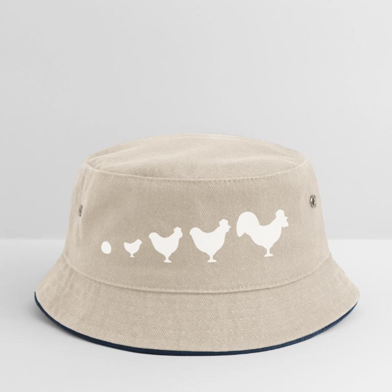 Evolution Bauer Huhn Hahn lustig Kinder Bucket Hat