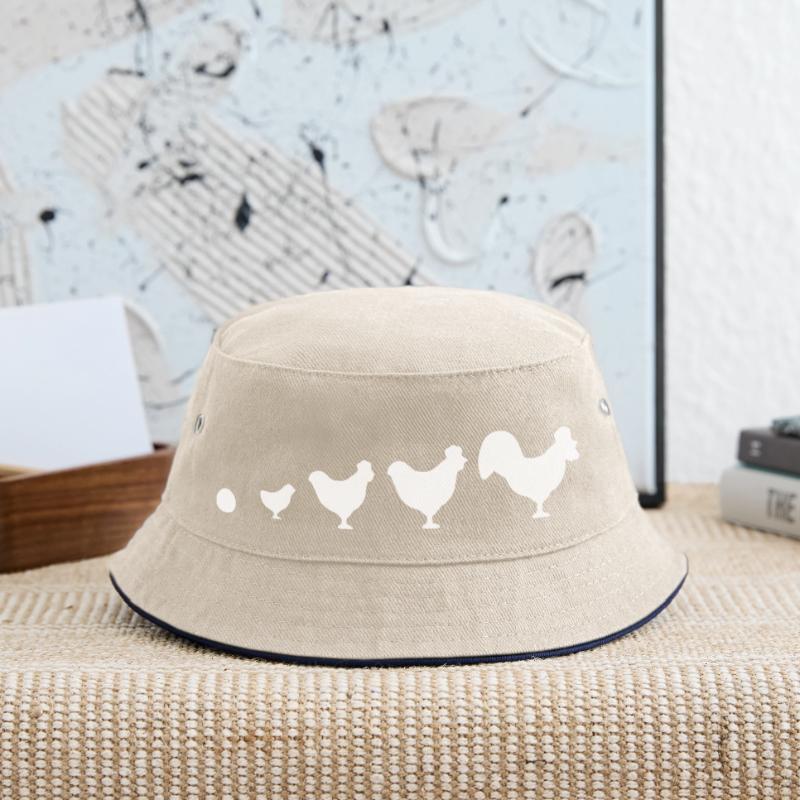Evolution Bauer Huhn Hahn lustig Kinder Bucket Hat