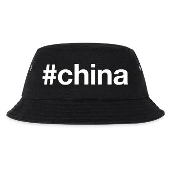 CHINA Hashtag - Kinder Bucket Hat - Schwarz - Vorne