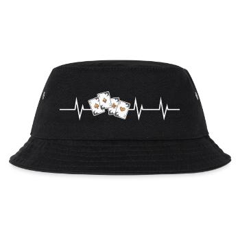 Heartbeat of the Cards - Kinder Bucket Hat - Schwarz - Vorne