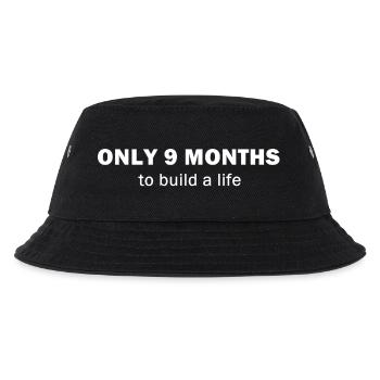 Life plan with motif for 9 months - Kids’ Bucket Hat - black - Front