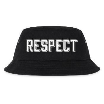 Respekt Schriftzug mit 3D-Effekt - Kinder Bucket Hat - Schwarz - Vorne