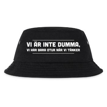 Klasse Shirts Wir sind nicht dumm, nur Pech, wenn wir denken - Kinder Bucket Hat - Schwarz - Vorne