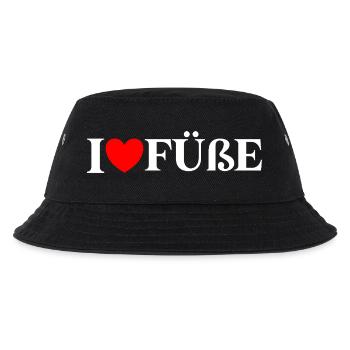 Keine Socken Erlaubt Schild Füße - Kinder Bucket Hat - Schwarz - Vorne